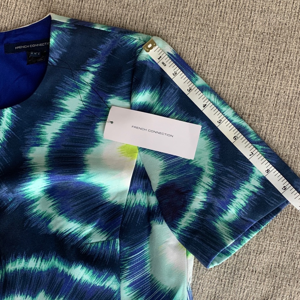 Sz 8 NEW French Connection Annisa Whisper Printed Mini Dress w pockets NWT $148 - Picture 12 of 17